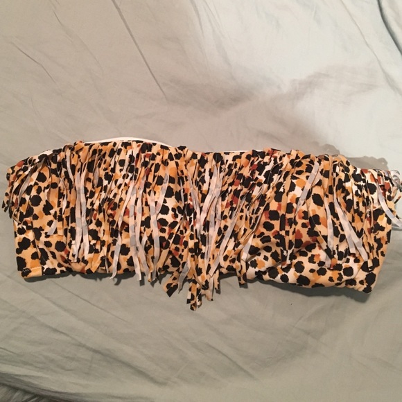 Cheetah fringe bandeau