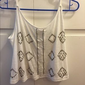 Tank top with gold jewels