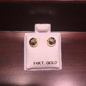 14k Gold Half Disco Ball Earrings