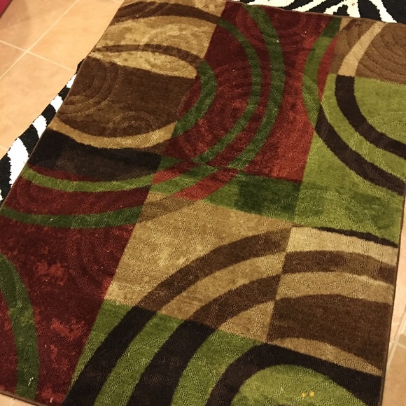 4x4 print throw rug