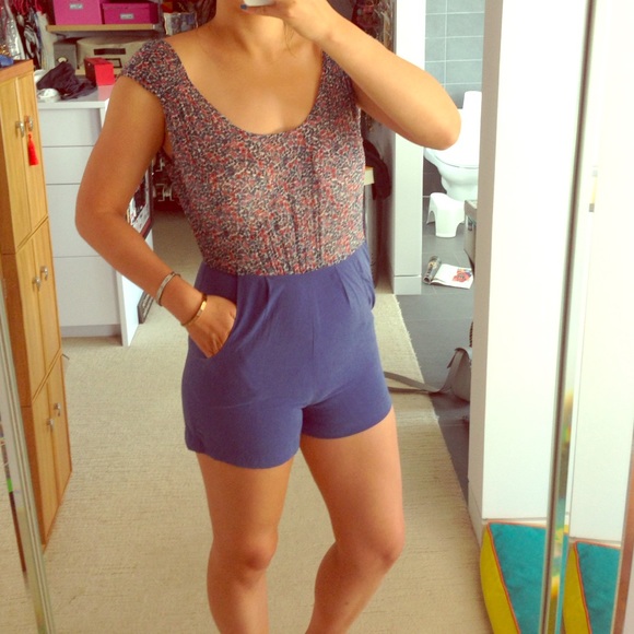 Independent designer romper / playsuit backless