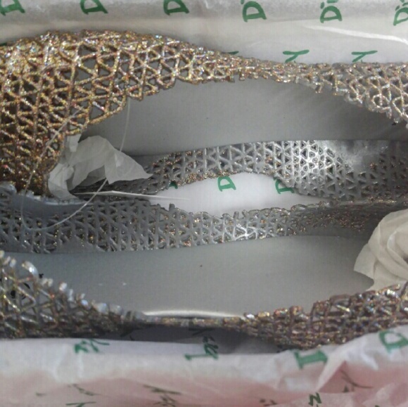 Flat Jelly shoes Silver glitter
