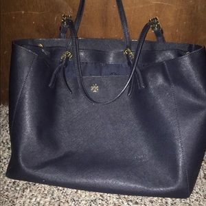 Navy Tory Butch Large York Tote