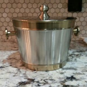 Pottery Barn Rye Ice Bucket with Lid