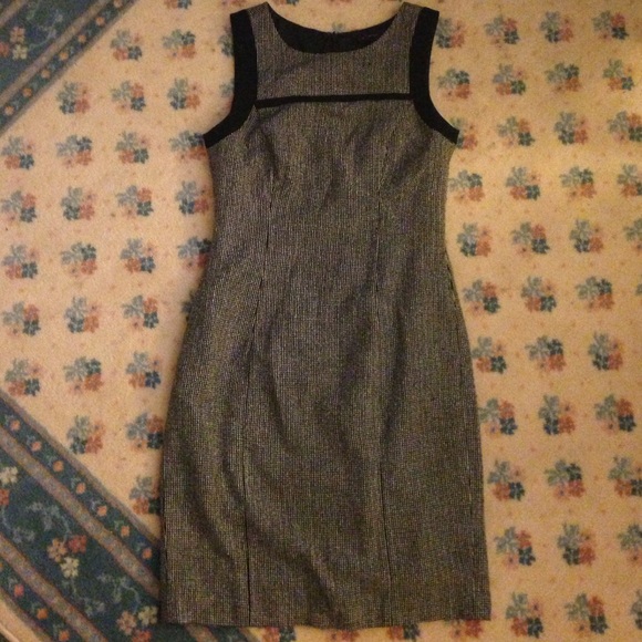 Tweed black/white/gray dress