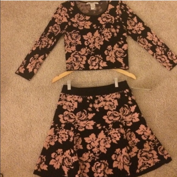 Crop top and matching skirt