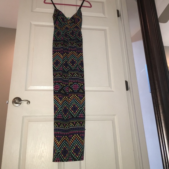 printed maxi dress