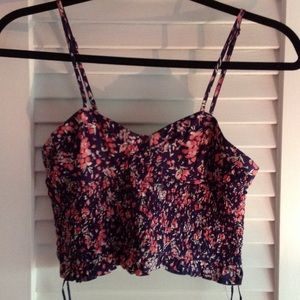Bustier floral crop top