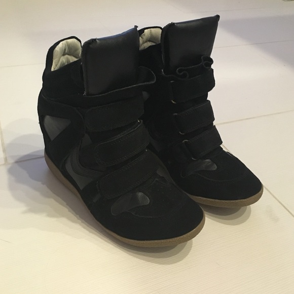 High-Top Wedge Sneakers