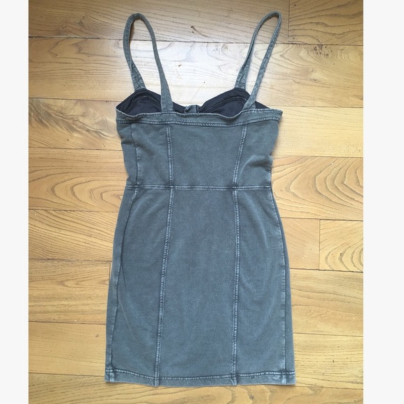 Free People mini bodycon dress in grey SZ S/P - Picture 2 of 2