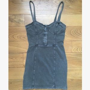 Free People mini bodycon dress in grey SZ S/P