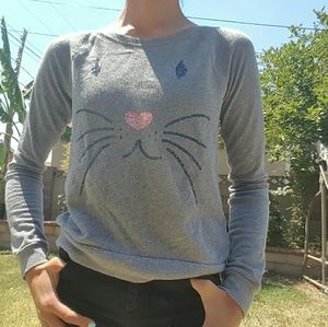 Gray Cat Sweater