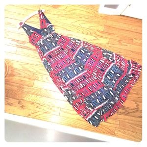 Maxi dress with urban print (junior sizing)