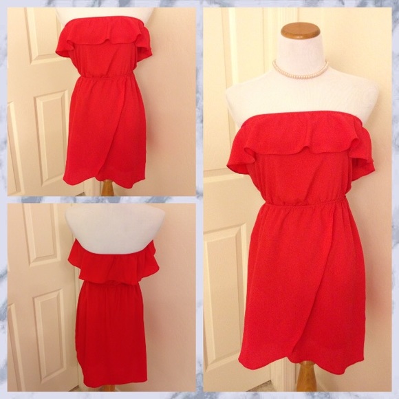 Gorgeous Burnt Red Ruffle Dress!! - Picture 2 of 3