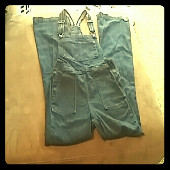 Flare bottom overalls