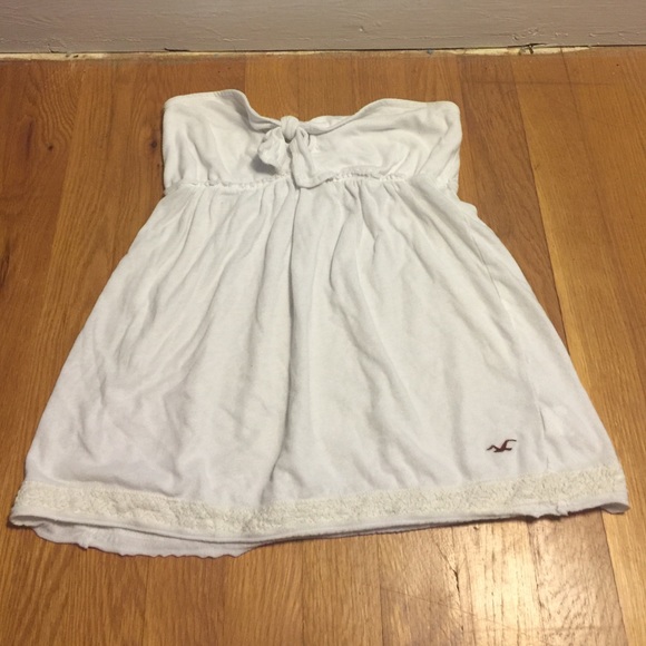 Hollister white strapless tank