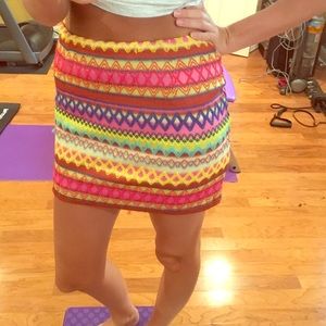 Bright stitched skirt! Size large