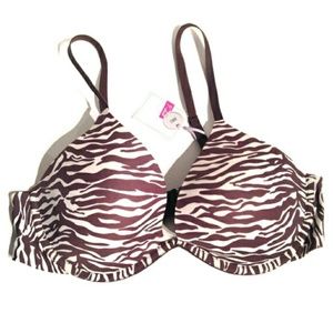 Zebra stripe low-cut tshirt bra