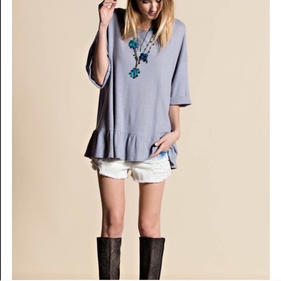 LAST PIECE tunic top with ruffle bottom - Picture 4 of 4