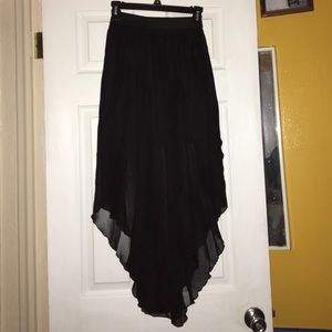 Black chiffon skirt