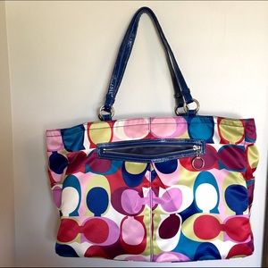 Coach Diaper Bag. Multi-colored