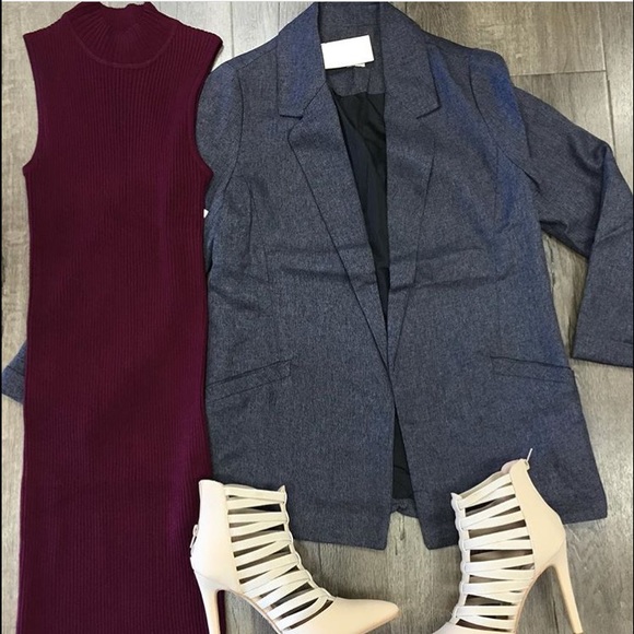 Burgundy long dress
