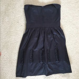 UO navy blue strapless dress