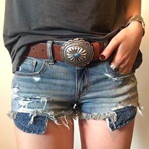 Genuine Leather Ralph Lauren Concho Belt