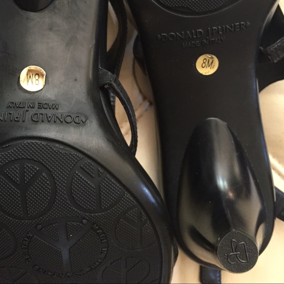 DONALD J PLINER Black Sandals EUC - Picture 3 of 4