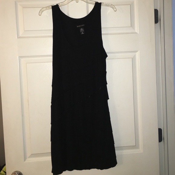 ruffle black dress