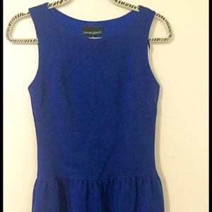 Drop waist royal blue dress