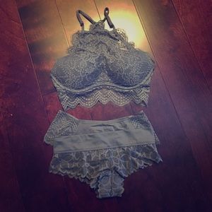 Eyelash Lace Bralette and matching Panties