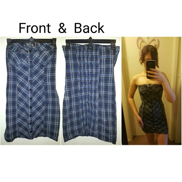 Checkered style strapless
