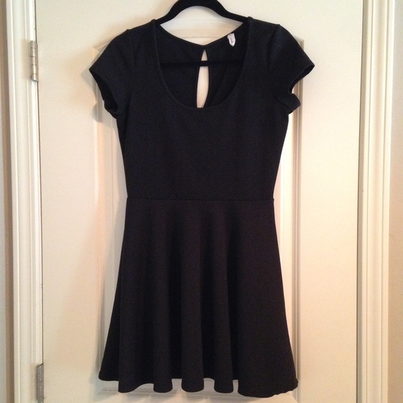 Black 'Banana Lemon' Skater Dress