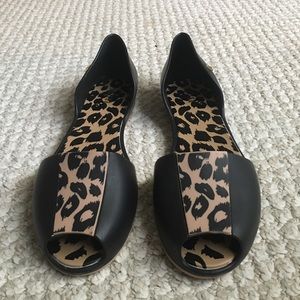 New with box Melissa jelly leopard flats