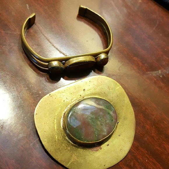 Lots of brass jewelry