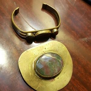 Lots of brass jewelry