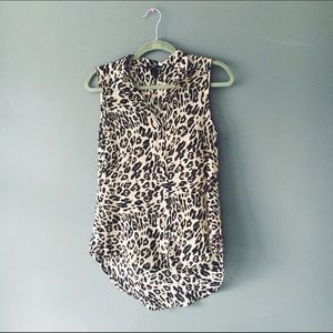 H&M - Cheetah print button down tank