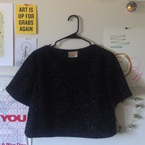 Glitter crop top