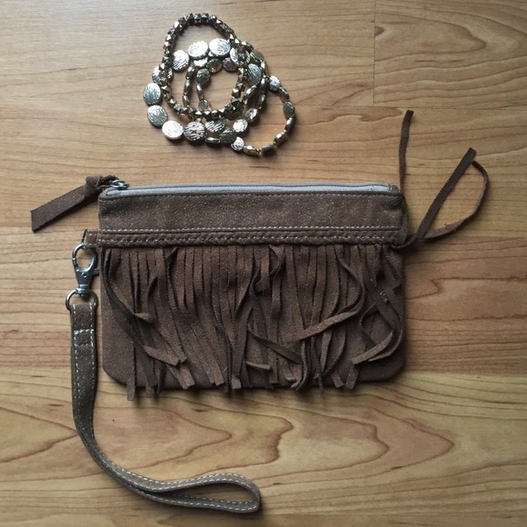 Bohemian Fringe Wristlet Wallet Clutch