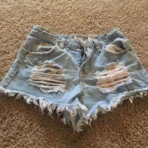 High waisted shorts.