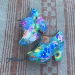 Floral Platform Heels