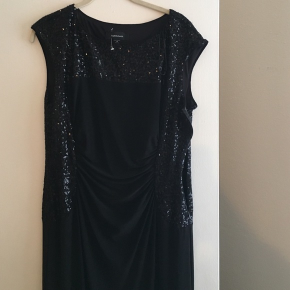 Full length black formal dress