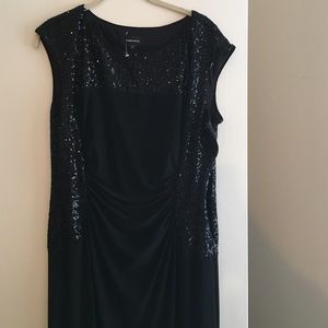Full length black formal dress