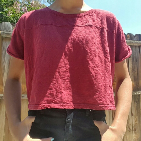 Burgundy Crop Top
