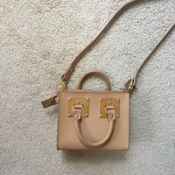 Sophie Hulme caramel mini albion box tote