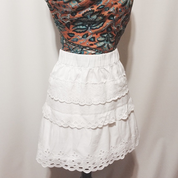 J. Crew Dresses & Skirts - J. Crew White Cotton Eyelet Skirt