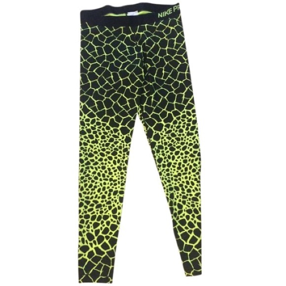 NWT Nike Dri-Fit leggings Neon black and yellow