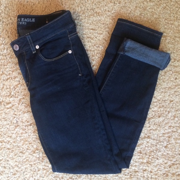 Dark wash skinny jeans