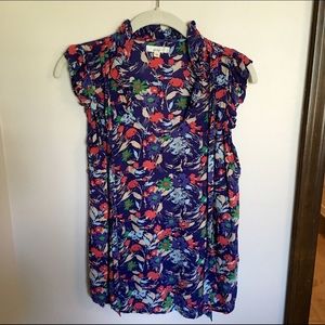 Anthropologie Floral Blouse